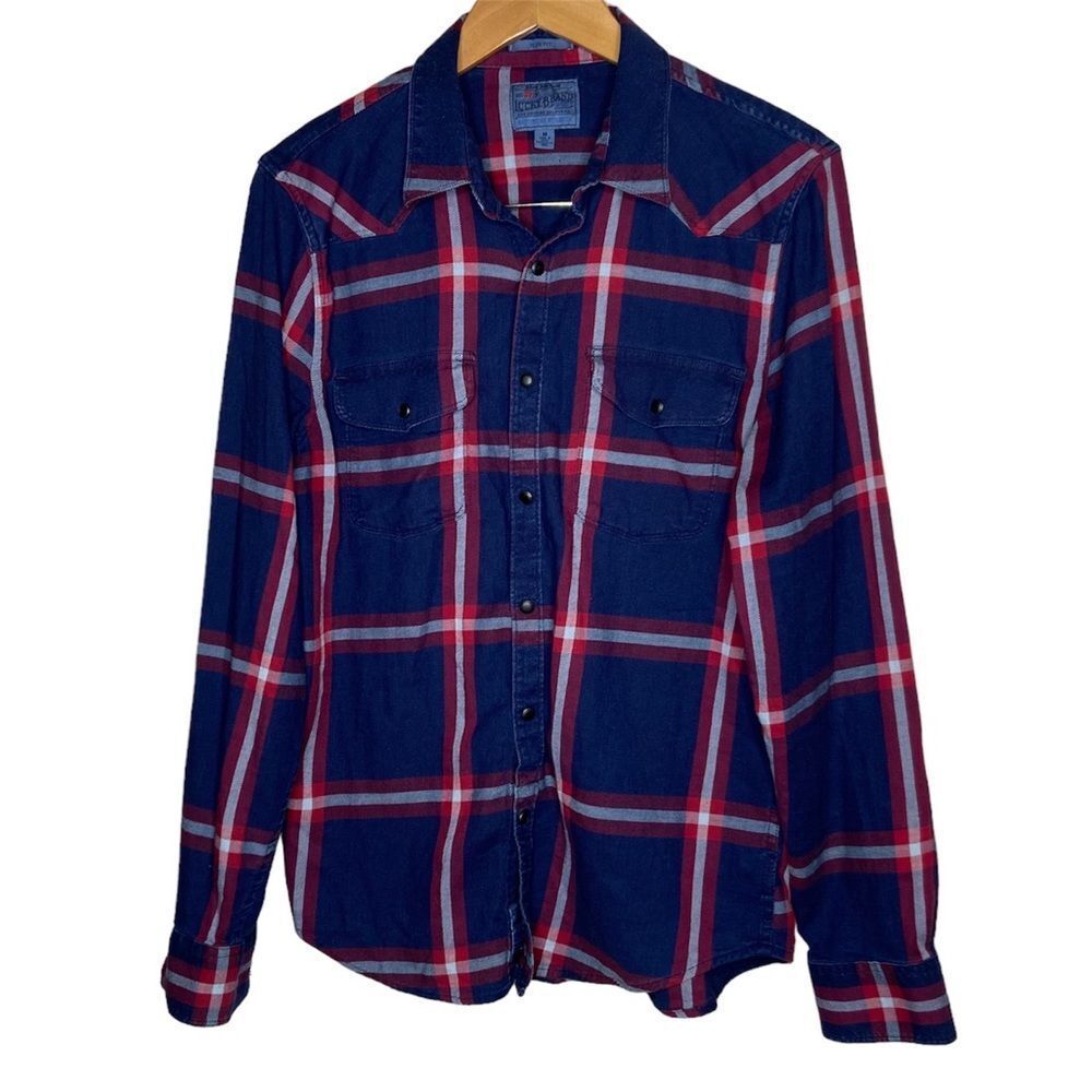 Lucky Brand button down flannel slim fit size Medium